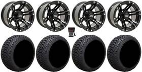 Yarc2155012 Gtw Wheels / Arisun Tires 108237 Specter 12 Inch Golf Cart Black 215x50 Cruze Yamaha