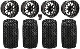 Ylsiss231014 Gtw Wheels / Lsi Tires 108267 Vortex 2 14 Inch Golf Cart Black 23 Sierra Sport Yamaha