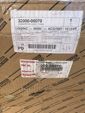 32000-06070 Toyota New Torque Convertor 2018-2024 Camry For Transmission Oem 32000-06070 Toyota New Torque Convertor 2018-2024 Camry For Transmission Oem
