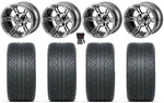Lsi Raptor 12" Wheels Gm/machined 255X55 Fusion Gtr Tires E-z-go & Club Car. Fixed Price $736.72.