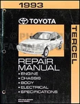 New Original 1993 Toyota Tercel Shop Manual Repair Service Book Oem Dx Le. Fixed Price $31.95.