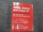 1984 1985 1986 1987 Audi 4000S 4000CS Quattro Coupe Gt Service Repair Manual. Fixed Price $222.07.