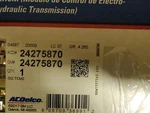 Acdelco 24275870 Gm Original Equipment Automatic Transmission Control Valve Body. Fixed Price $675.00.
