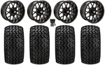 Gtw Vortex 14" Golf Cart Wheels Black 23" Sierra Sport Tires Yamaha. Fixed Price $814.72.