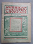 American Poultry Advocate Magazine - April 1911 Issue. Fixed Price $7.49.