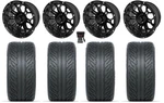 Lsi Hercules 12" Wheels Gloss Black 215X40 Fusion Gtr Tires E-z-go & Club Car. Fixed Price $678.20.