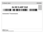 Genuine Bmw Automatic Transmission 24-00-5-A8F-C62 New. Fixed Price $13291.73.