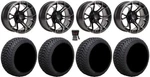 Gtw Spyder 12" Golf Cart Wheels Bronze 215X50 Cruze Tires Yamaha. Fixed Price $748.40.