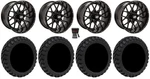 Gtw Vortex 14" Golf Cart Wheels Black 23" Nomad Tires E-z-go & Club. Fixed Price $892.72.