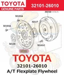 Toyota Genuine A/t Flexplate Flywheel 32101-26010. Fixed Price $216.79.