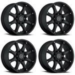 Set 4 Black Rhino Glamis 18X9 5X150 Matte Wheels 18" 12MM For Toyota Lexus. Fixed Price $1652.00.