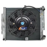 Aluminum Radiator+fan For 1986 1987 1988 Mazda RX-7 FC3S 13B-T 1.3L Turbo Mt. Fixed Price $205.00.