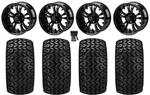 Lsi Warlock 12" Golf Wheels Gloss Black 20" Sierra Sport Tires Yamaha. Fixed Price $587.96.