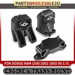 3PCS Engine Motor & Transmission Mount For Dodge Ram 1500 02-05 3.7L 4WD / Rwd. Fixed Price $136.99.