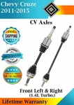 New Oe Front Cv Axles For 2011-2015 Chevy Cruze 1.4L Turbo Lifetime Warranty. Fixed Price $293.71.