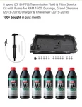 Speed Zf 8HP70 Transmission Fluid & Filter Service Ram 1500 Durango 13 To 19. Fixed Price $130.00.