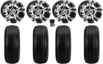 Gtw Vampire 10" Golf Wheels Black Elite 205X65-10 Tires E-z-go & Club Car. Fixed Price $640.68.