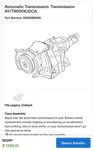 Subaru Transmission 2018-2019 Legacy Outback Awd. Fixed Price $4000.00.