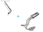 Fox Sport Exhaust System Race Komplettanlage With Sound-pipe Vw Golf 4 2X70MM. Fixed Price $1017.35.