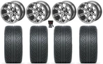 Lsi Casino 12" Wheels Gunmetal 215X40 Fusion Gtr Tires E-z-go&club Car. Fixed Price $661.04.